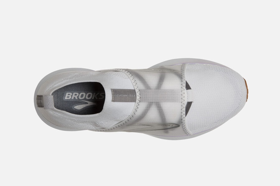 Brooks Levitate 4 LE Road Running Shoes Womens - White/Silver - CORMB-8021